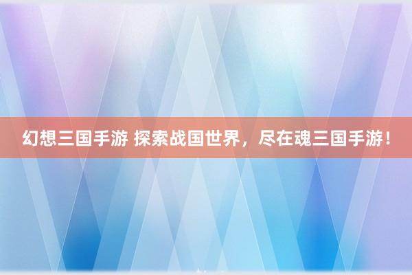 幻想三国手游 探索战国世界，尽在魂三国手游！